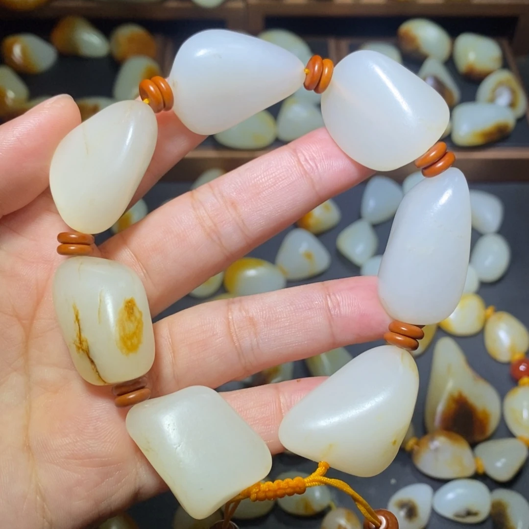 和田玉未镶嵌手链