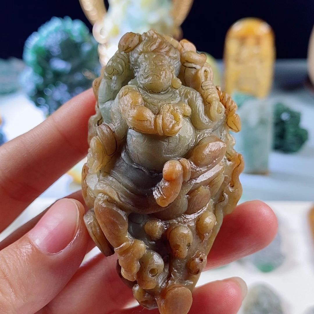 定制翡翠未镶嵌天然a货翡翠大黑天