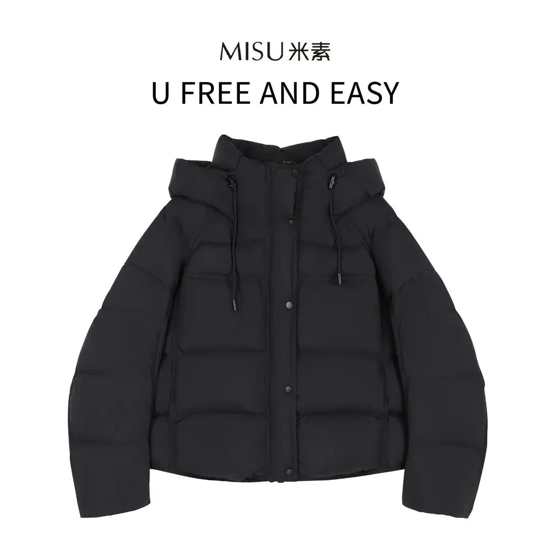 【90白鹅绒】MISU米素时尚保暖简约短款气质鹅绒服125D685
