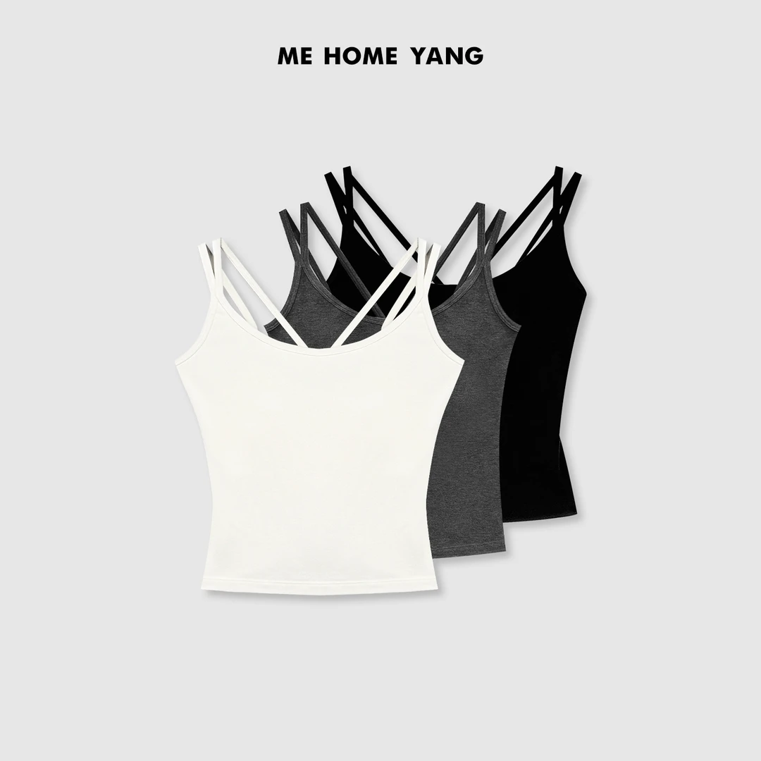 ME【双肩带（秋冬款）】绵羊毛天丝混纺显瘦设计感修身美背MEQA1021