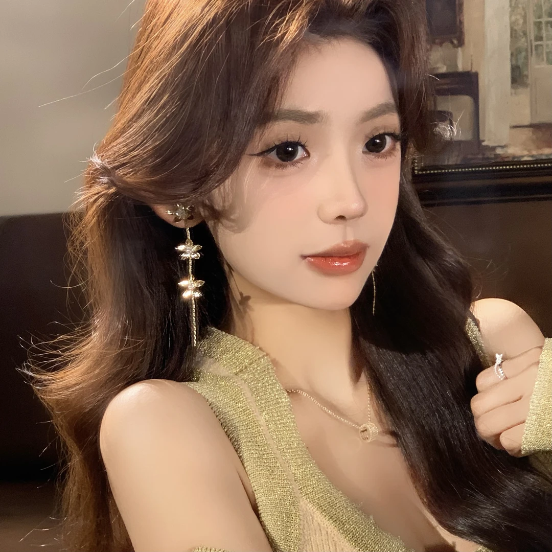 FULL GIRLISH耳环01294气质轻奢花朵流苏耳环