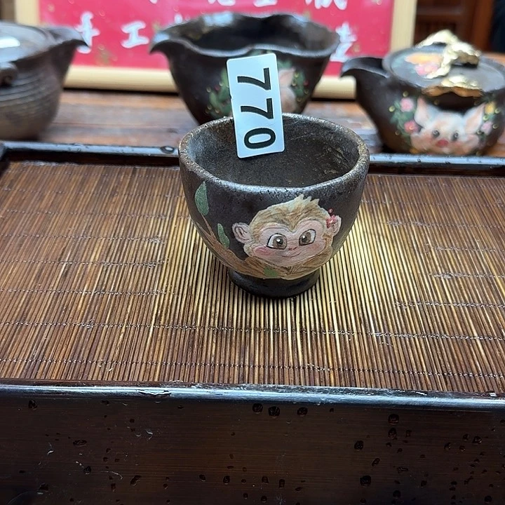 纯手工制作粗陶茶具