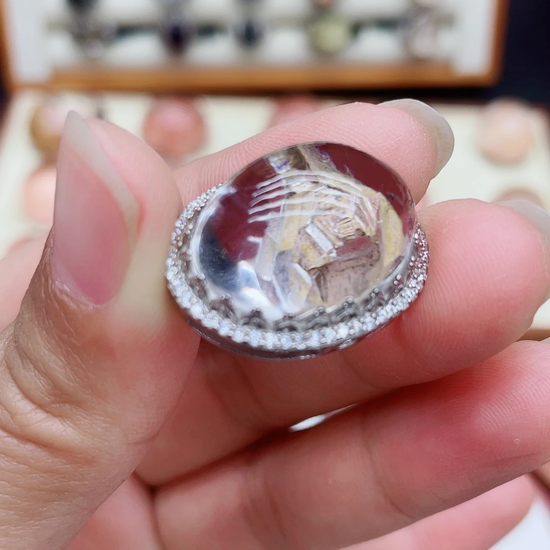 吊坠(不含链)银S925镶嵌水晶