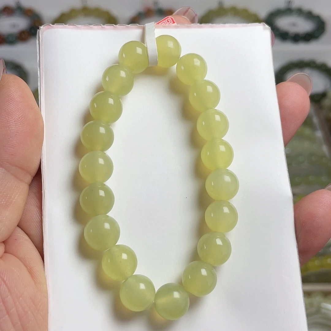 未镶嵌蛇纹石玉手链卡10