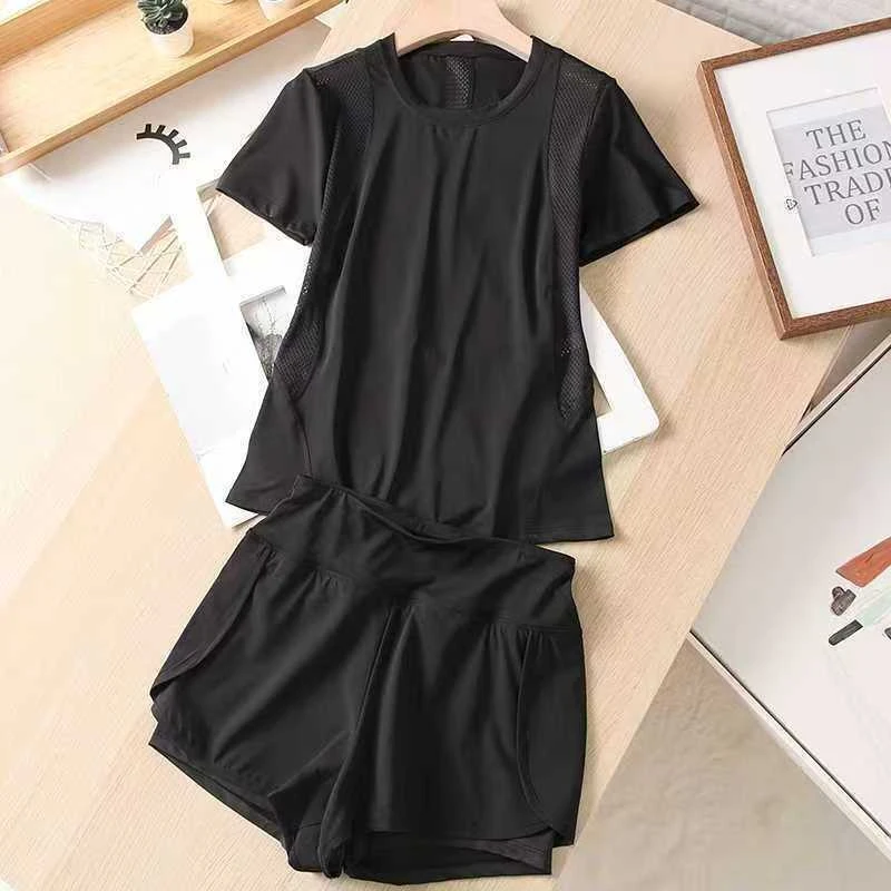 夏季薄款瑜伽服运动套装