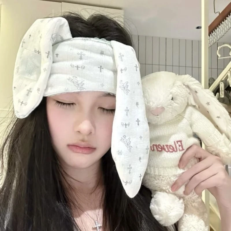 【4026人收藏】小红书同款兔耳眼罩爆款博主花边垂耳邦尼兔kt猫遮光