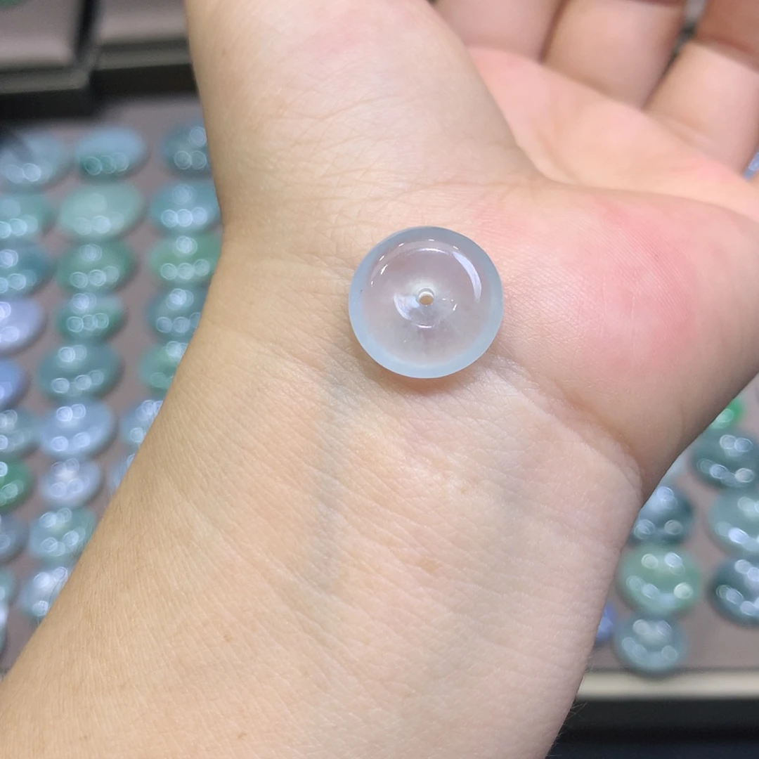 翡翠未镶嵌颈饰平安扣14.5*5.2