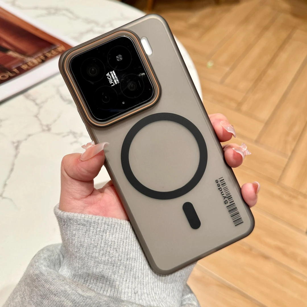 薄款柔砂透色磁吸适用Xiaomi小米15pro手机壳小米14pro高级感男女