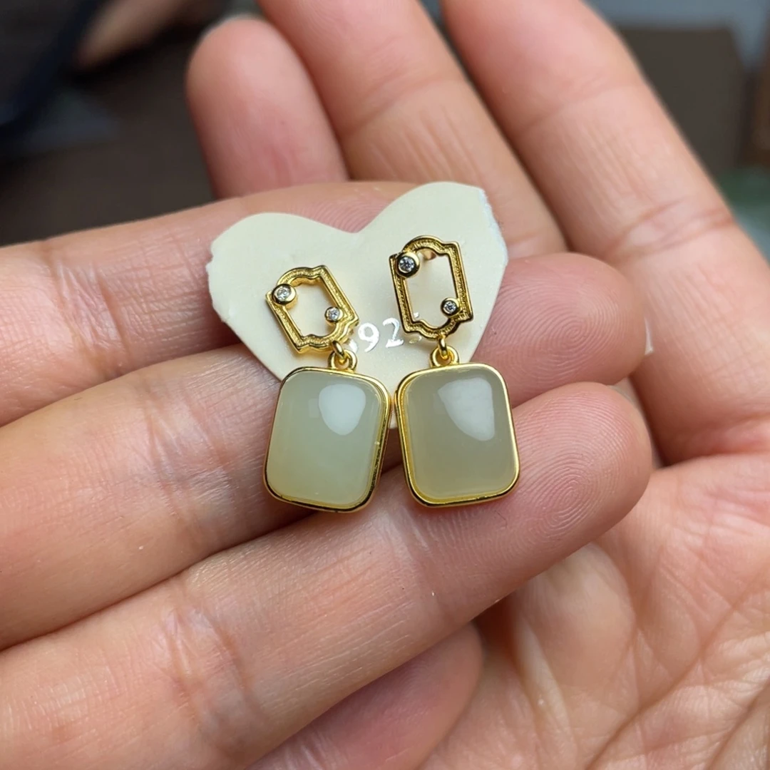和田玉银S925镶嵌颈饰