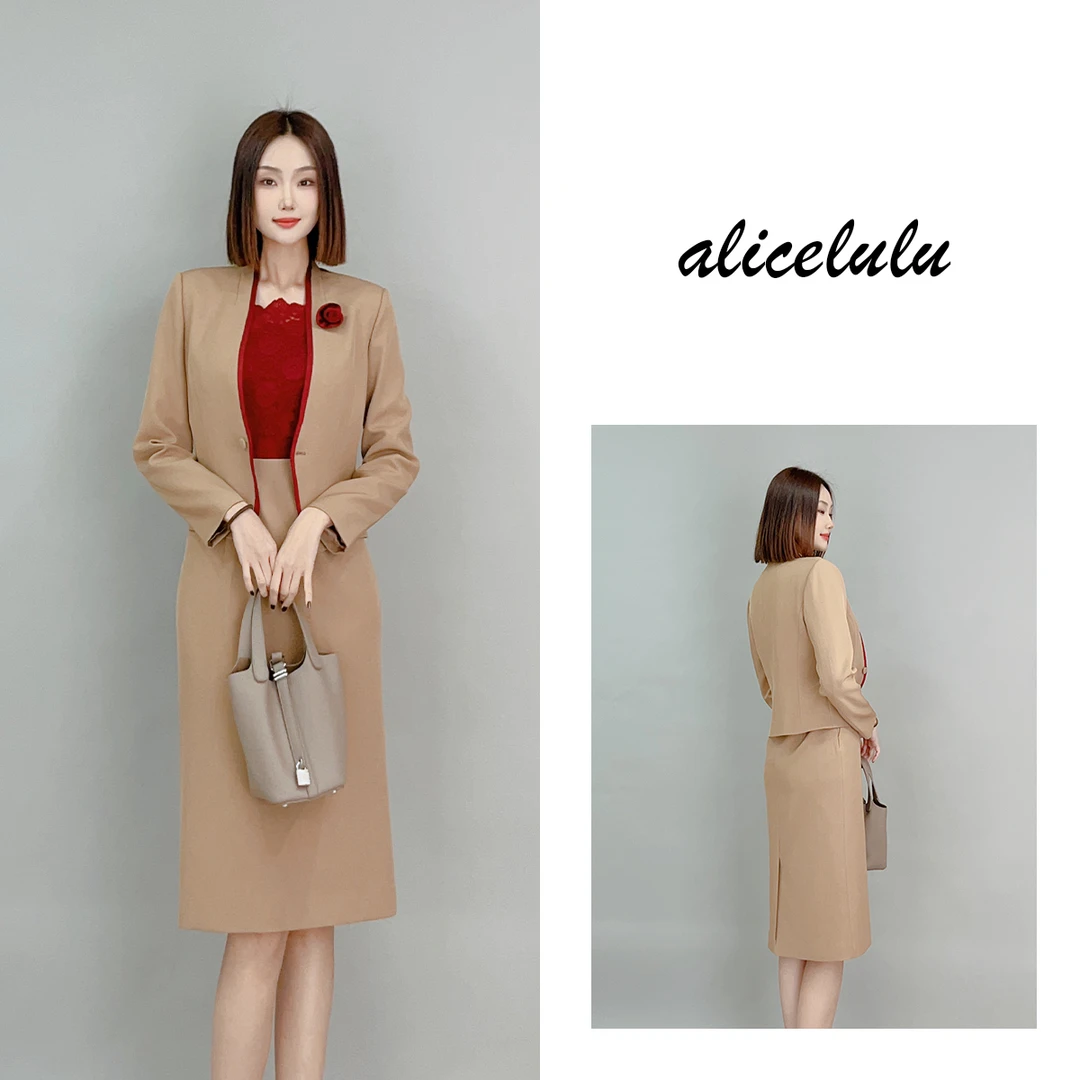 2 ALICE “玫瑰丽人”女装套装 优雅撞色 干练通勤 S2141092A