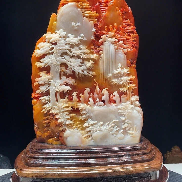 人***生寿山石山水画欣赏