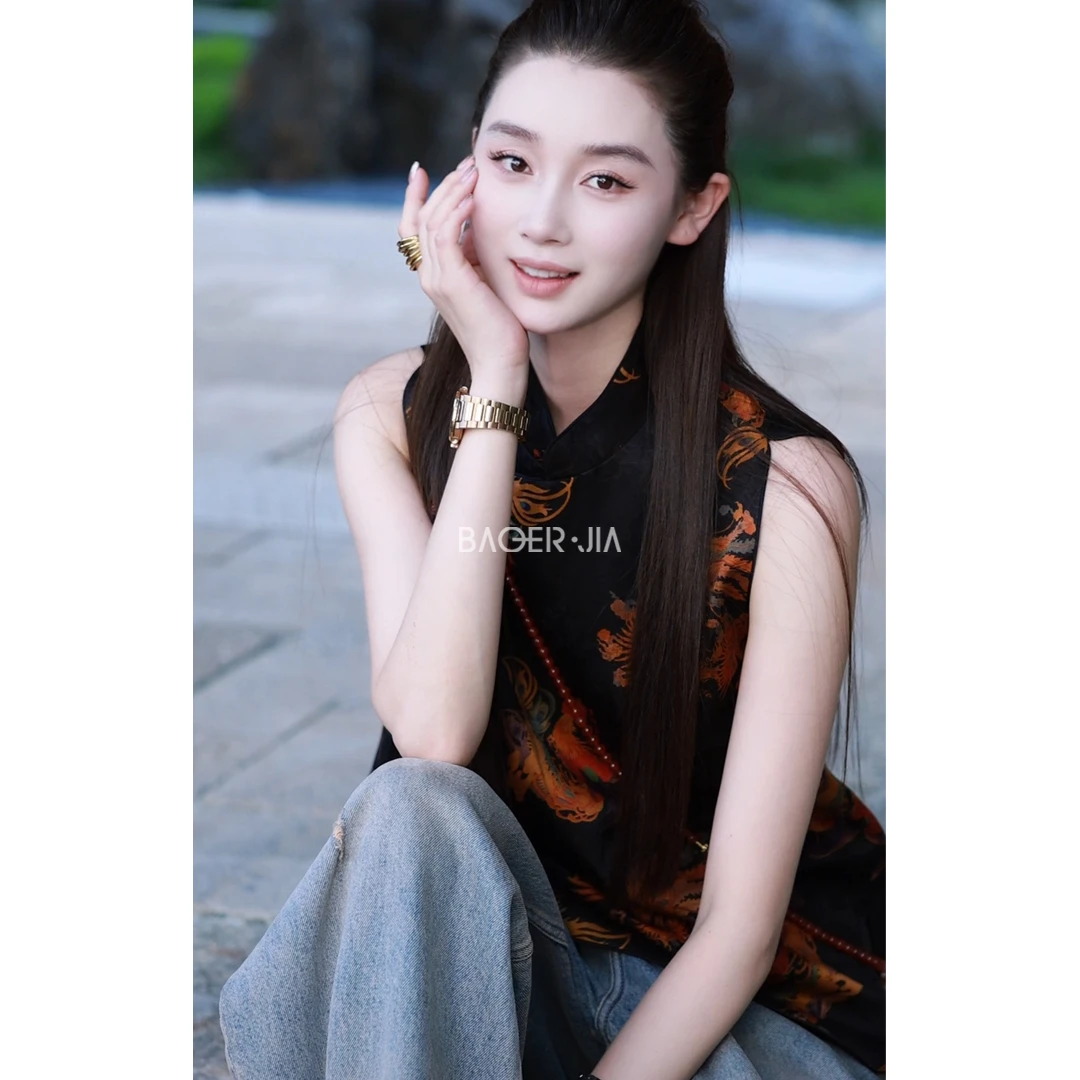 16-【有凤来仪】宝儿家含幂BJ107925308桑蚕丝新中式贵气盘扣马甲