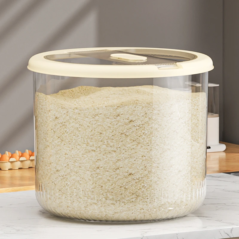 大容量米桶防潮密封罐家用厨房杂粮收纳盒透明可视防虫米面收纳桶