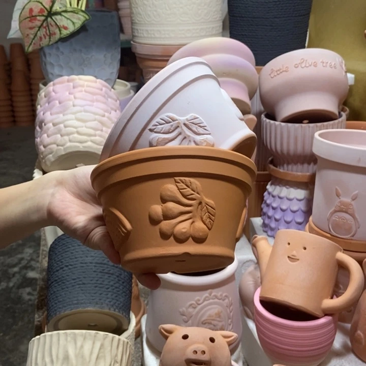 15×8水果矮盆 雾化+红陶2个