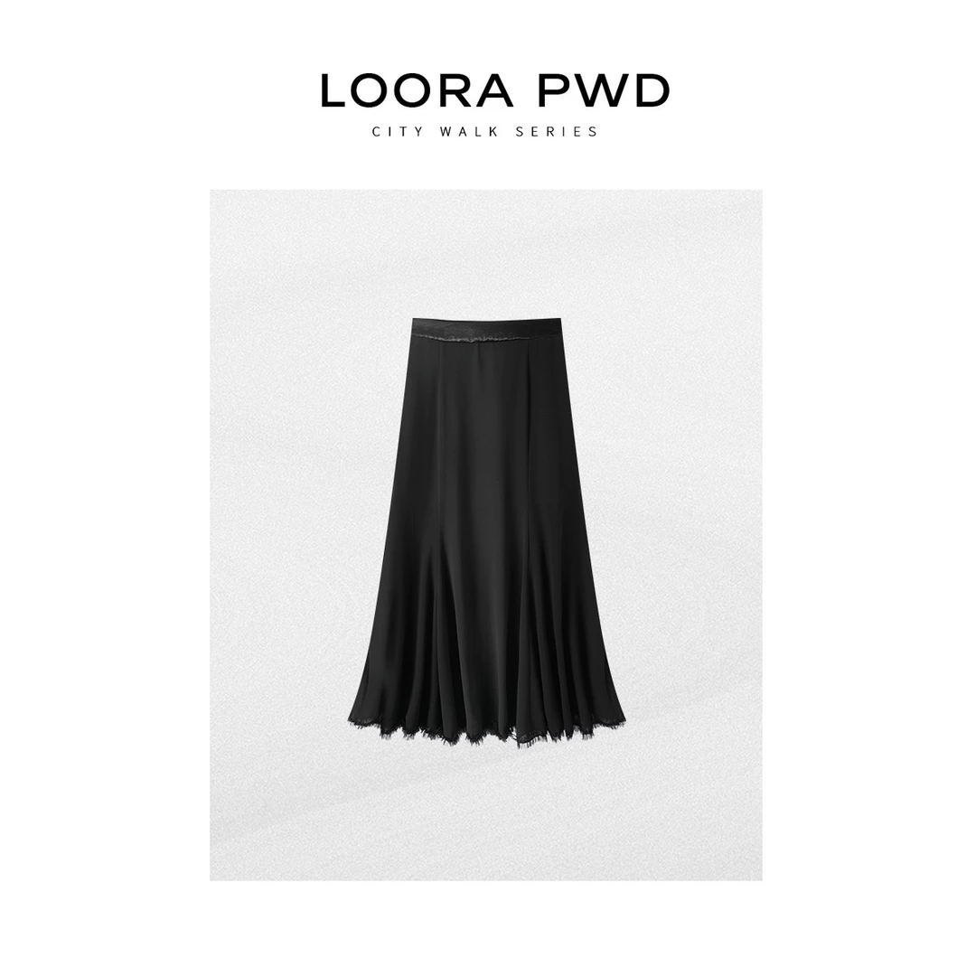 LOORAPWD/罗拉密码全新春季净版拼接蕾丝设计百搭半裙25CJBF0034N