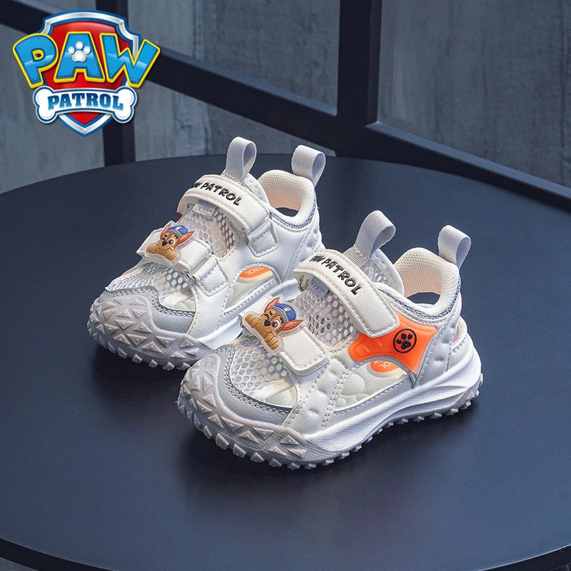 汪汪队童鞋男童包头凉鞋夏季新款软底轻便镂空网面儿童休闲鞋小童
