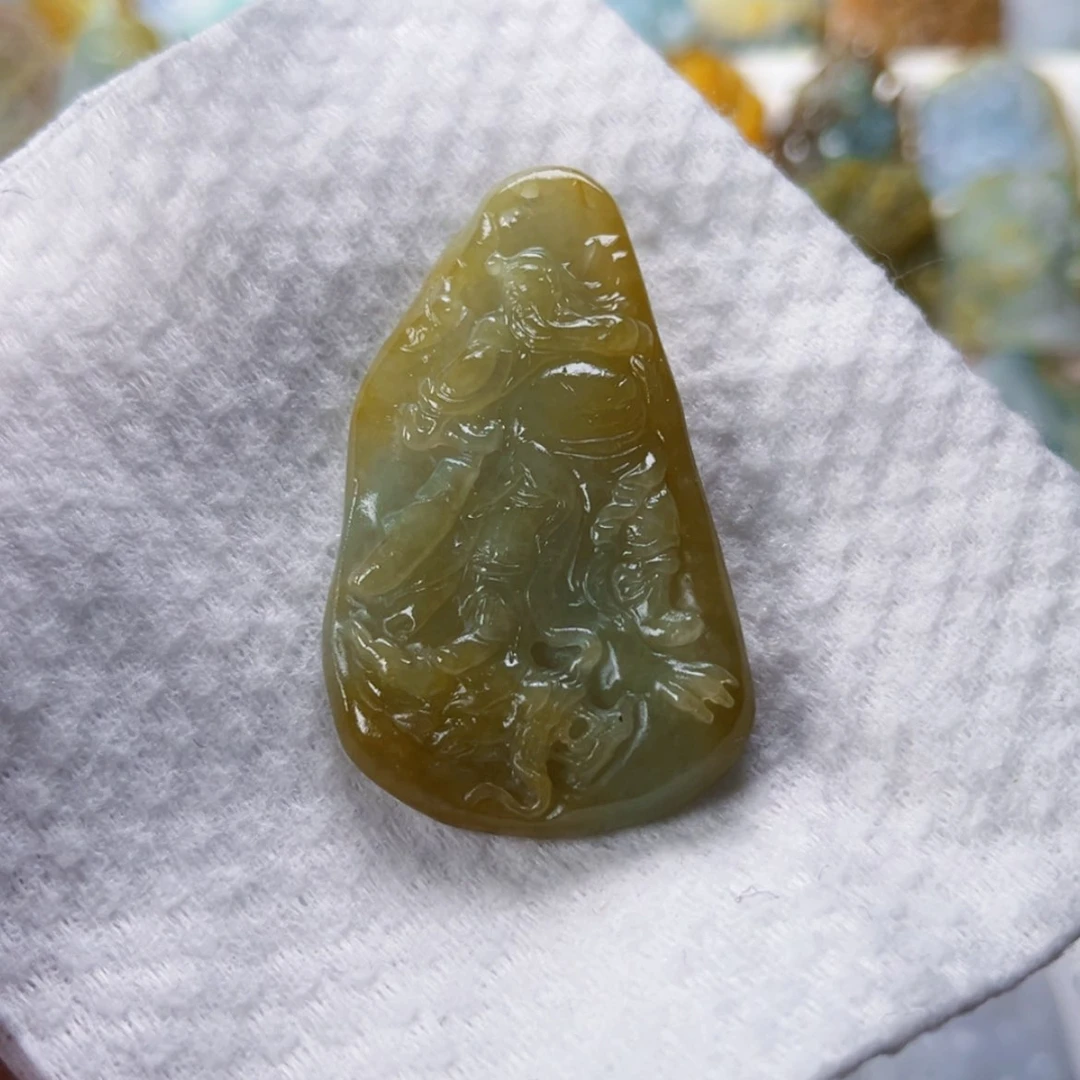 【闪购商品】定制翡翠未镶嵌关公