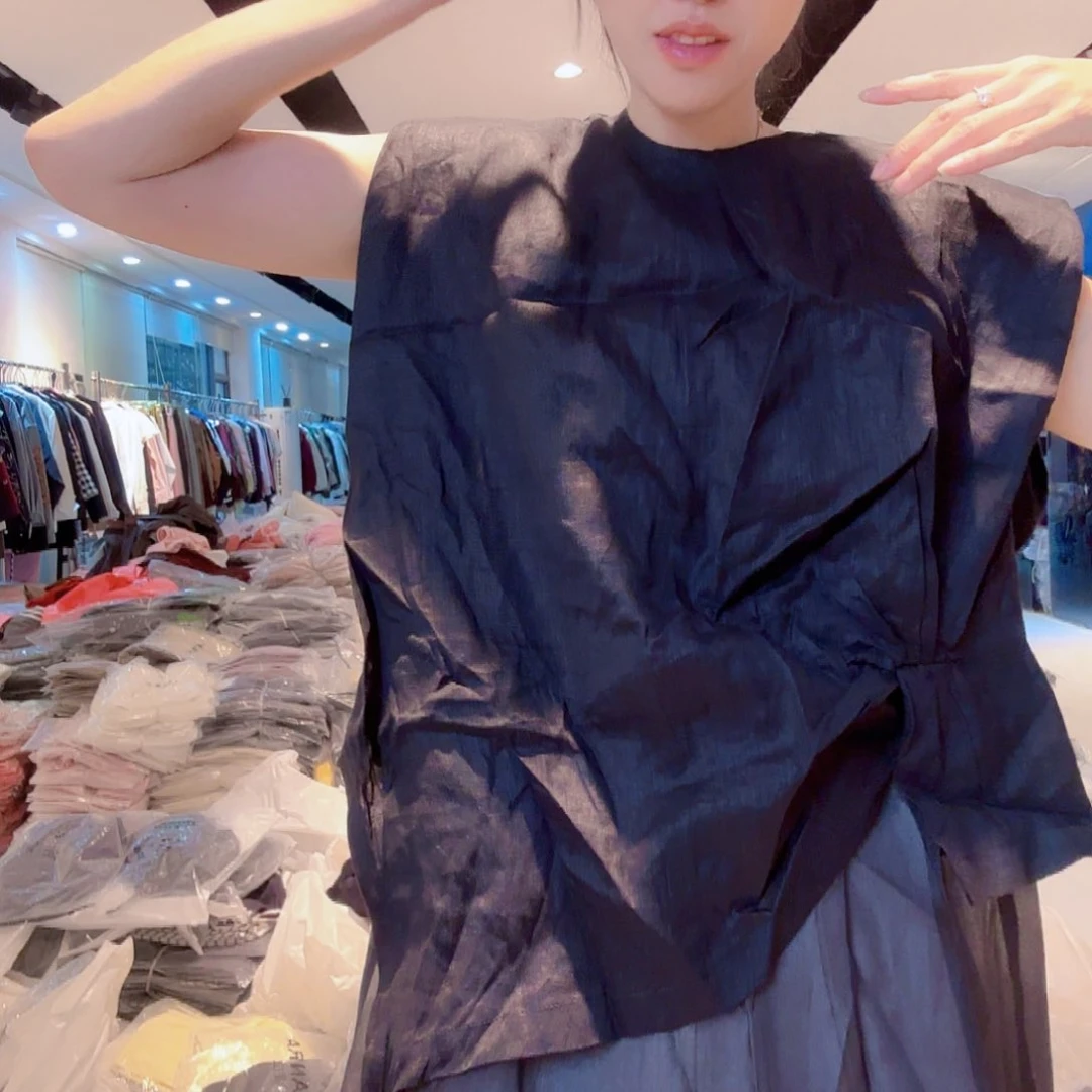 130斤里安家亚麻上衣长款