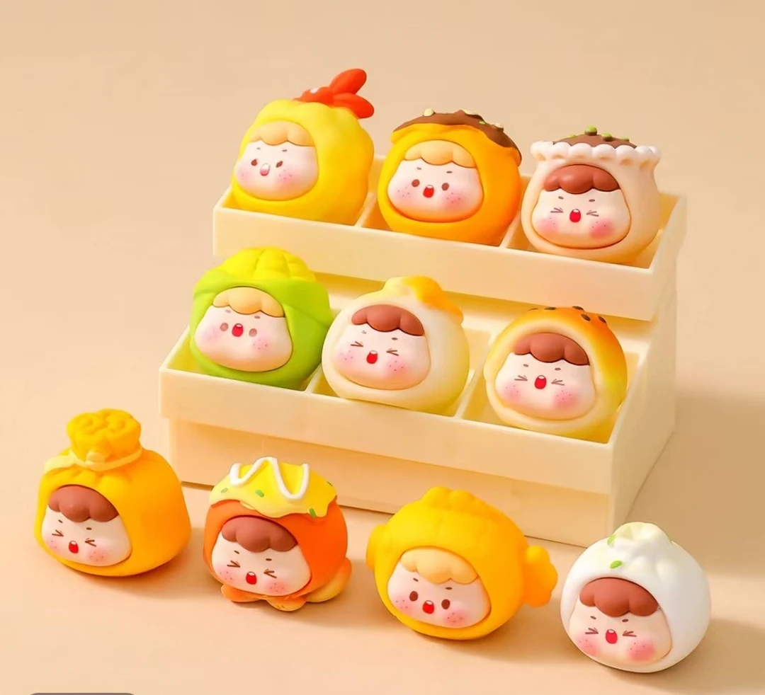 【双许愿 对碰 九宫格】美食早餐糕点 树脂摆件