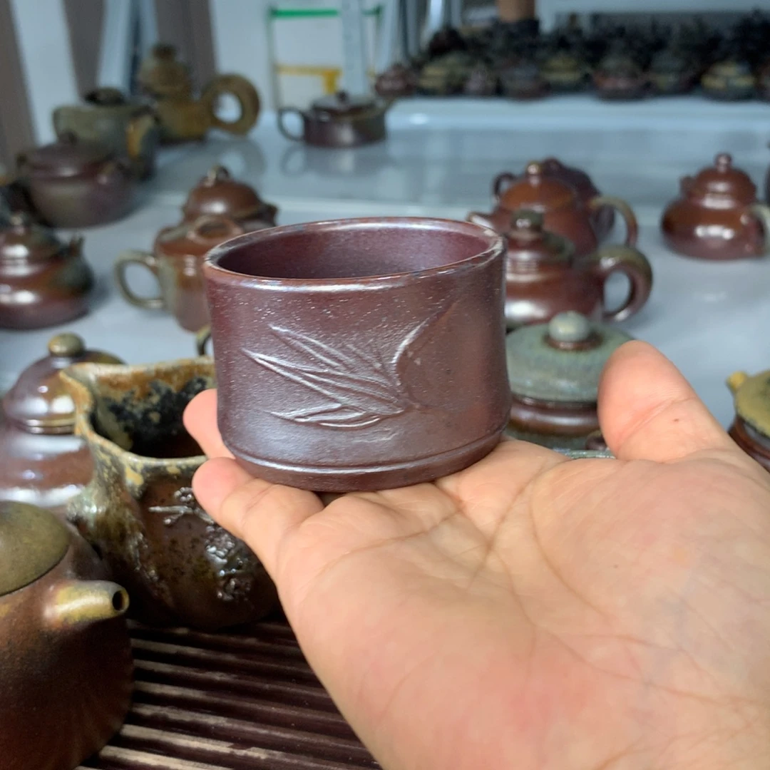 茶壶紫砂纯自然柴烧