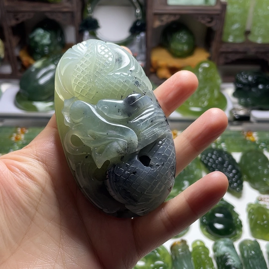 蛇纹石玉未镶嵌手把