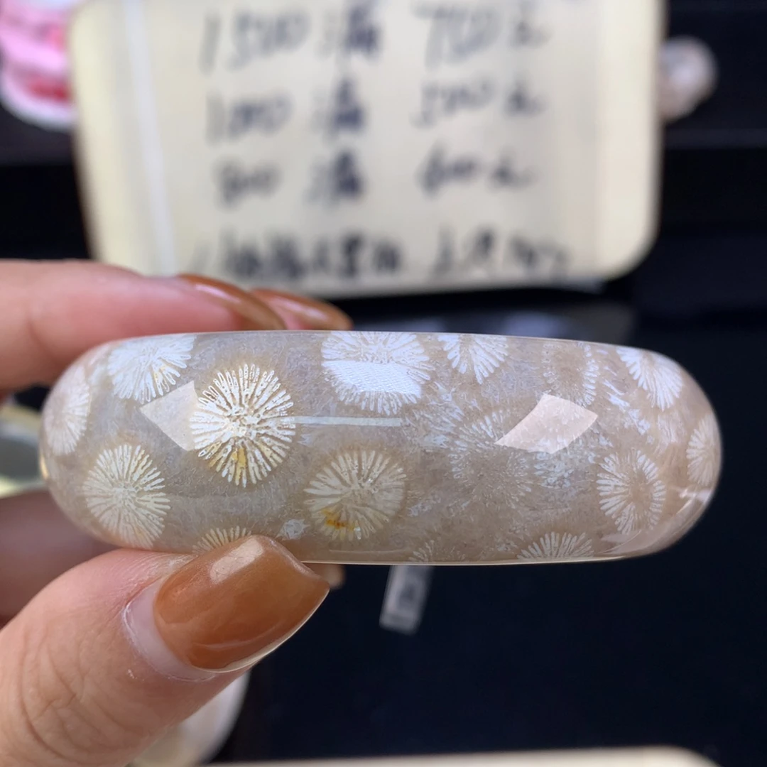 硅化珊瑚（珊瑚玉）未镶嵌颈饰精美手镯五折56口（31号）