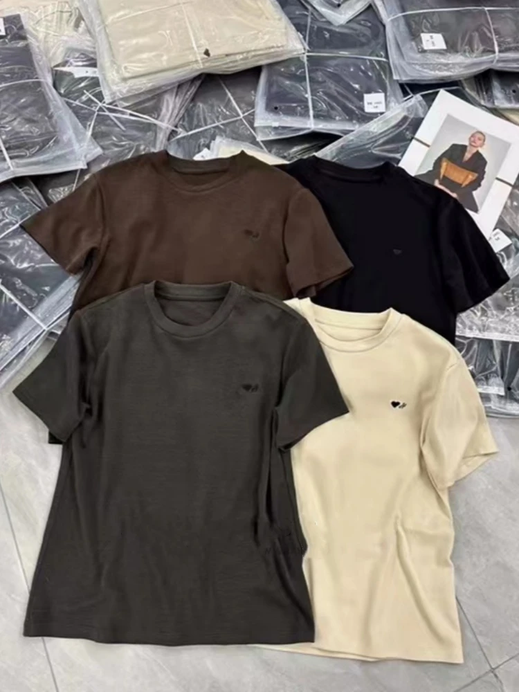 【济州岛】黑色爱心刺绣 短袖