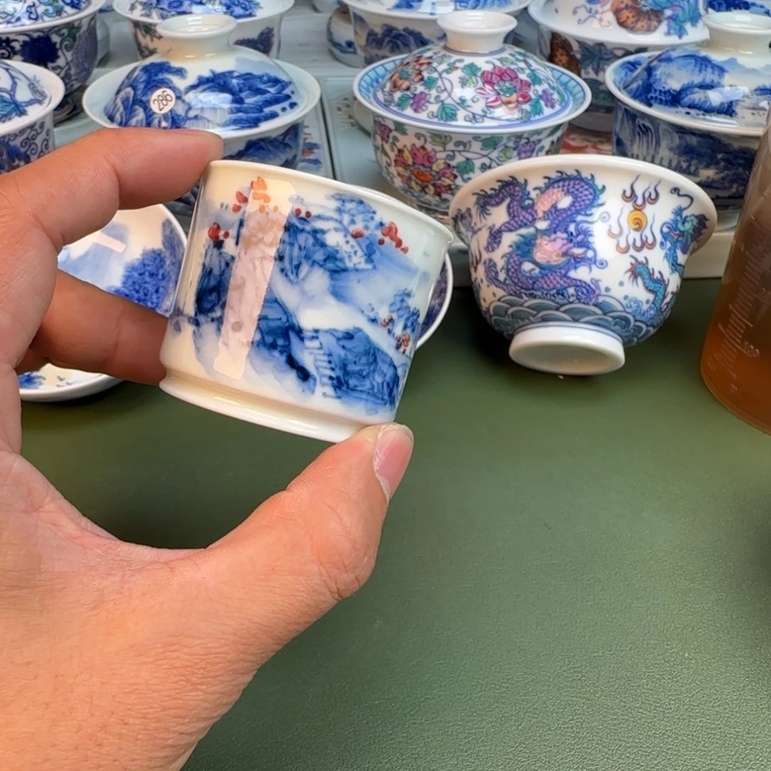 纯手工纯手绘茶具石头270