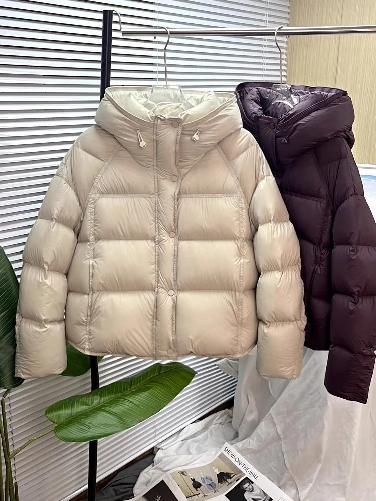冬季泡芙云朵服女短款棉衣2025新款连帽面包服宽松百搭保暖棉袄