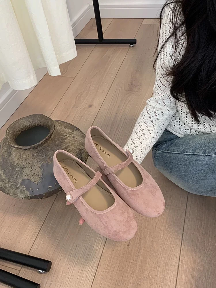 1502-2/L纯色玛丽珍鞋平跟平底单鞋温柔浅口单鞋