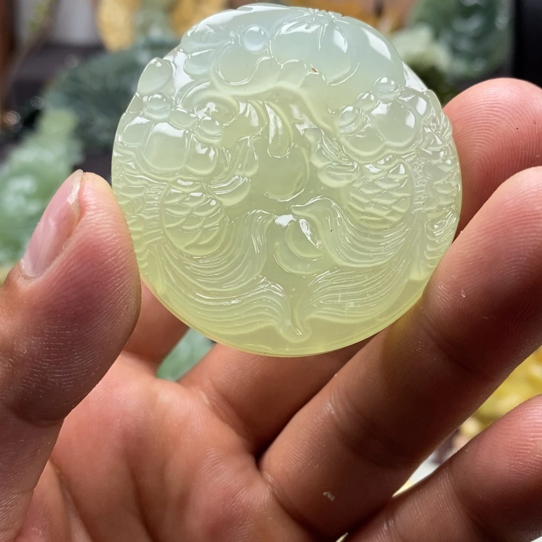 蛇纹石玉未镶嵌吊坠(不含链)