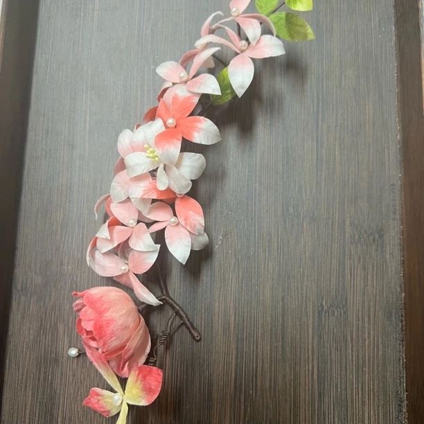 春亦归古风发饰绒花发簪 手工制作默认微瑕