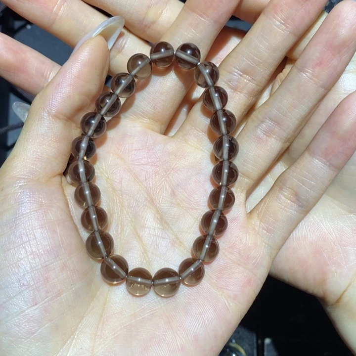 黑曜岩未镶嵌手链扭**捏