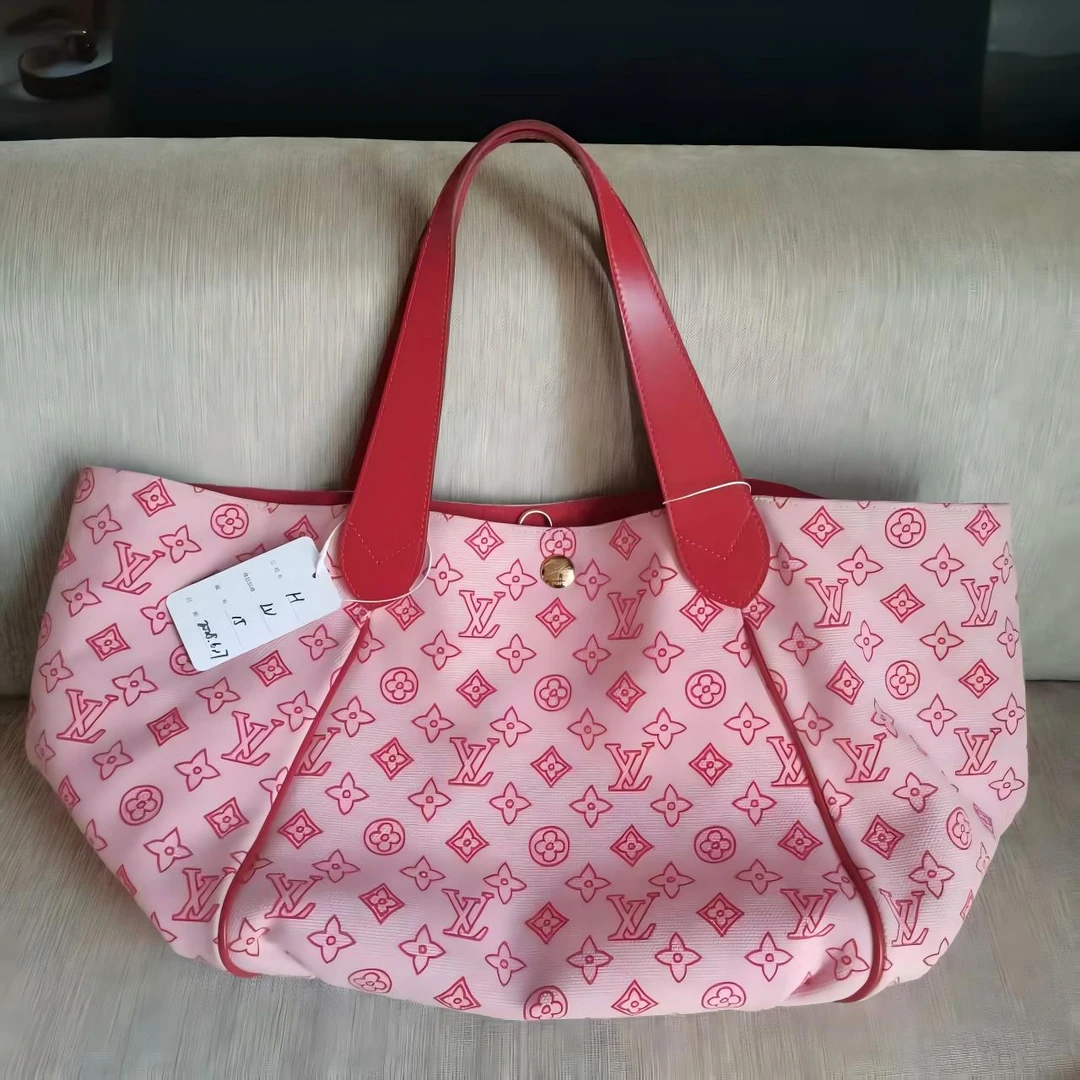 95新 LouisVuitton/路易威登 20-31粉色老花托特包