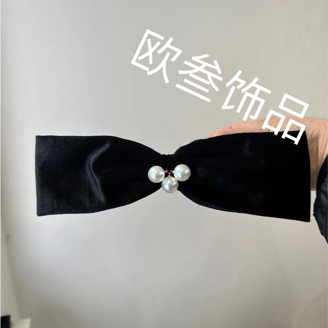 th375大版蝴蝶结时尚气质百搭显脸小发夹顶夹弹簧夹发饰