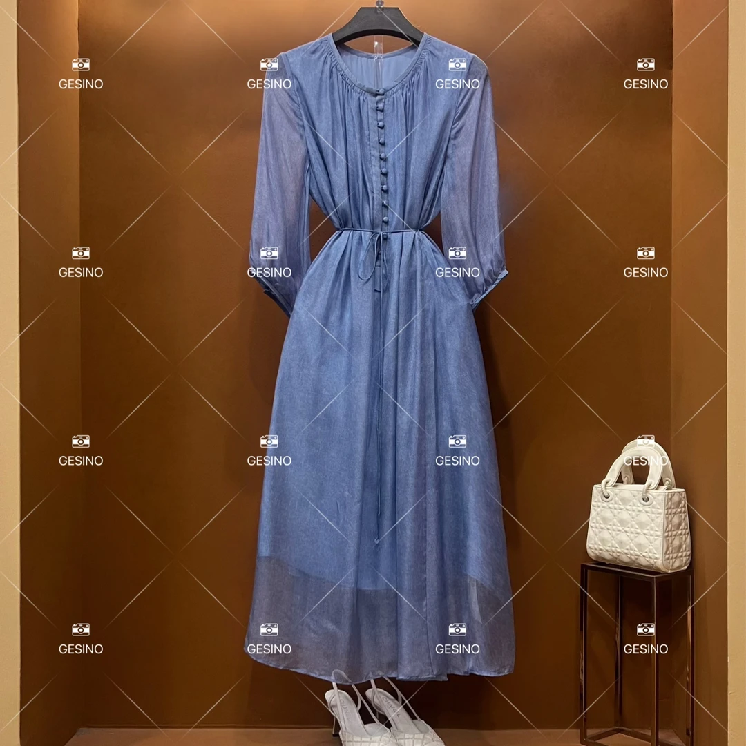 春夏时尚优雅百搭中国风女装连衣裙GS-52060