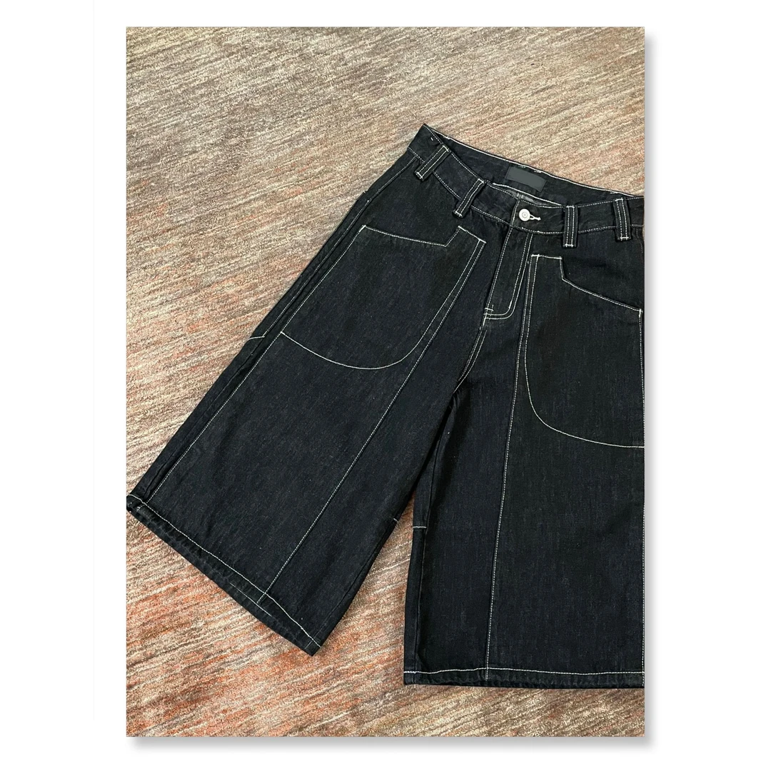 Uninhabitable 七分裤！男女同款牛仔裤短裤直筒裤阔腿裤明线设计