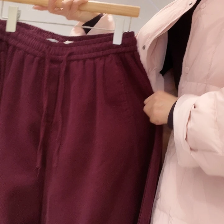 【吖吖家】58969韩系灯芯绒裤红色