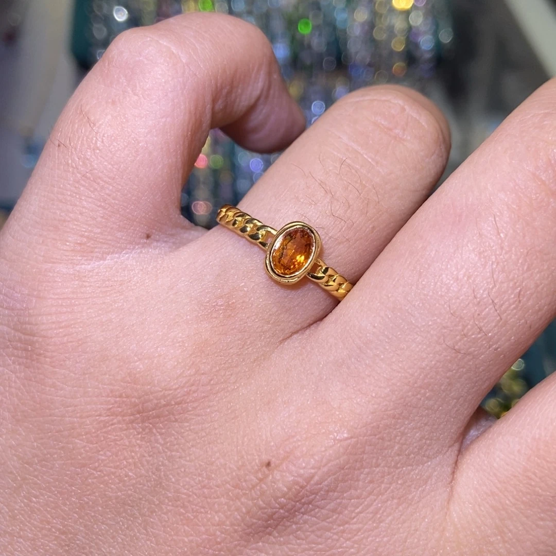 水晶戒指银S925镶嵌