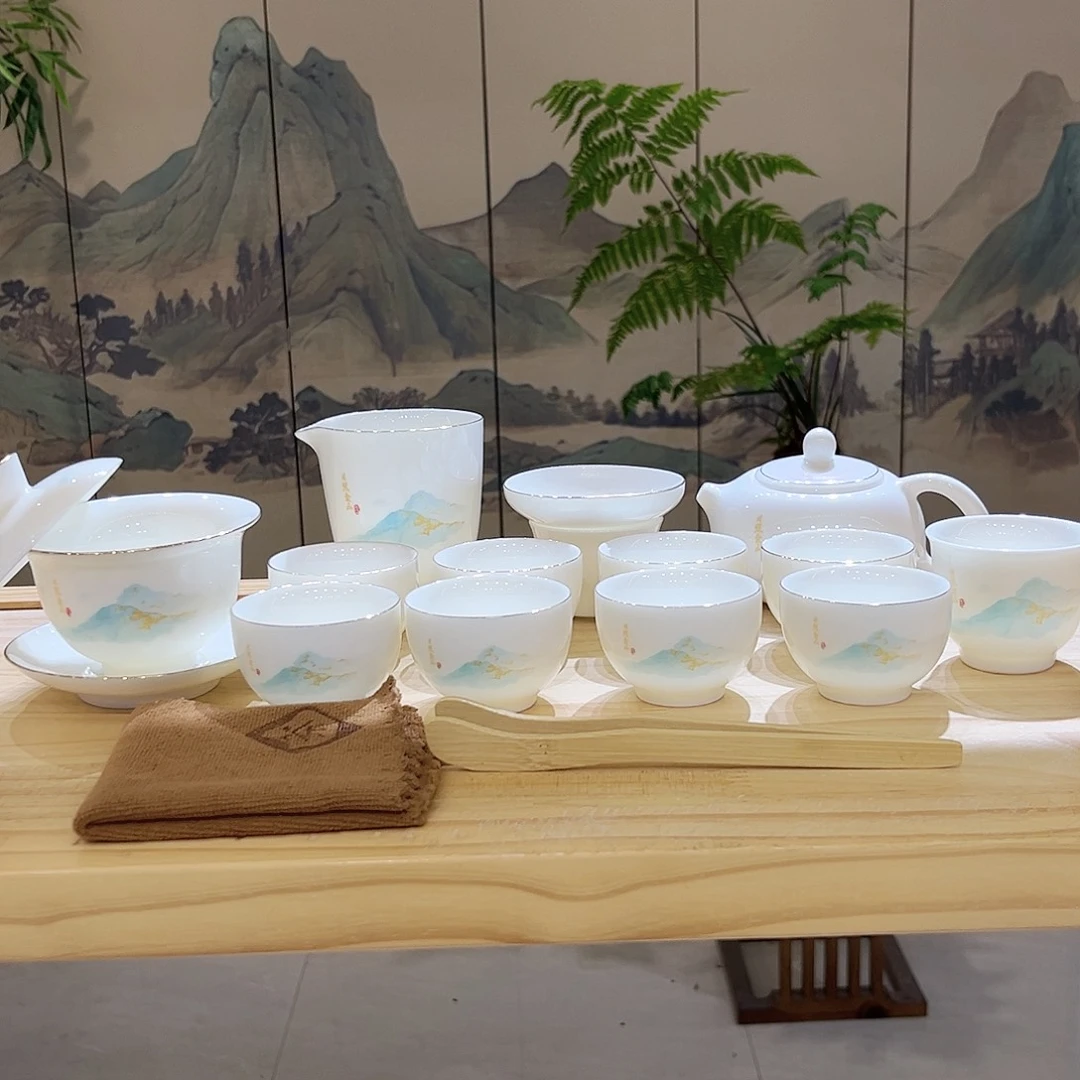 【都彩】日照金山羊脂玉瓷16头