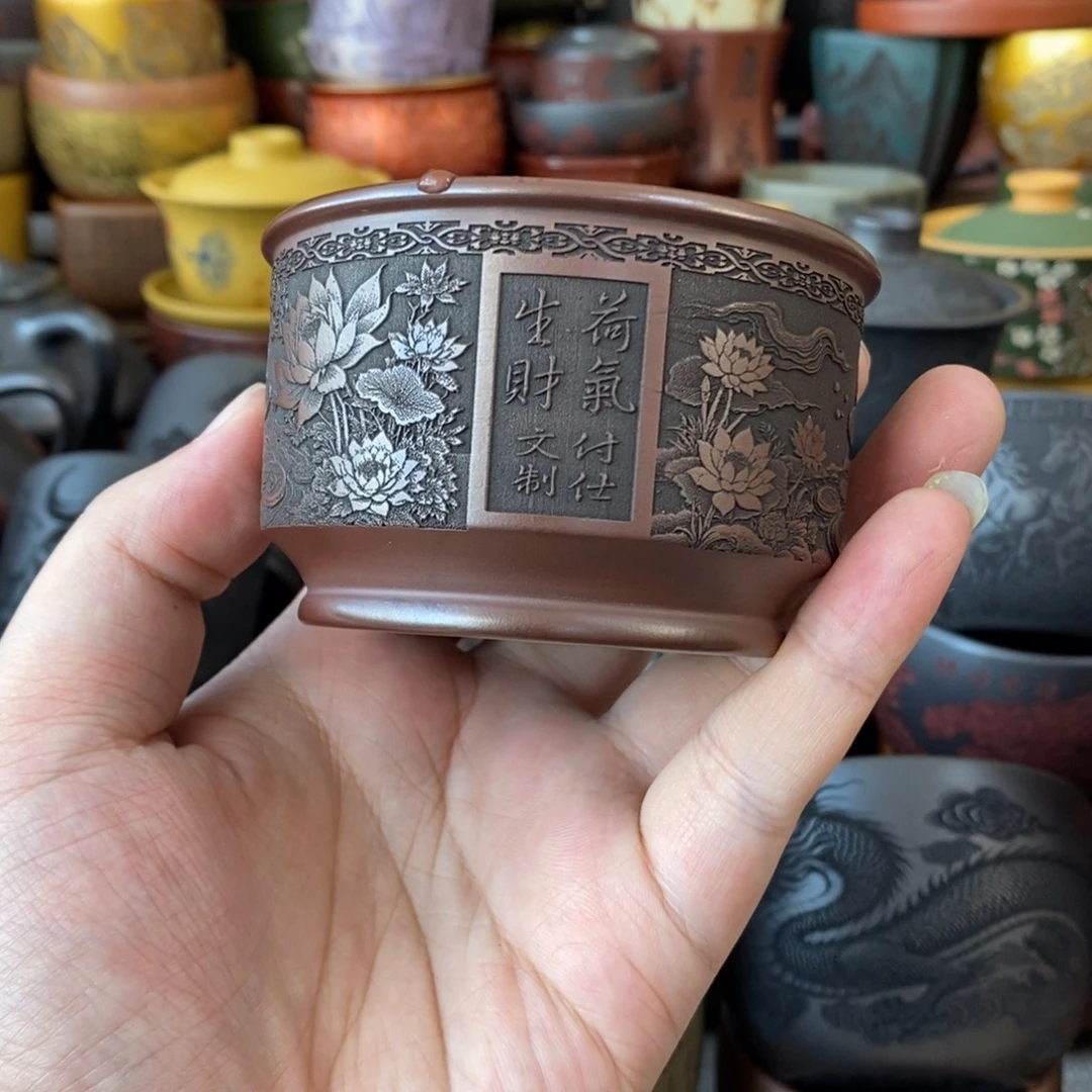 茶杯紫砂宜兴全手工紫砂杯