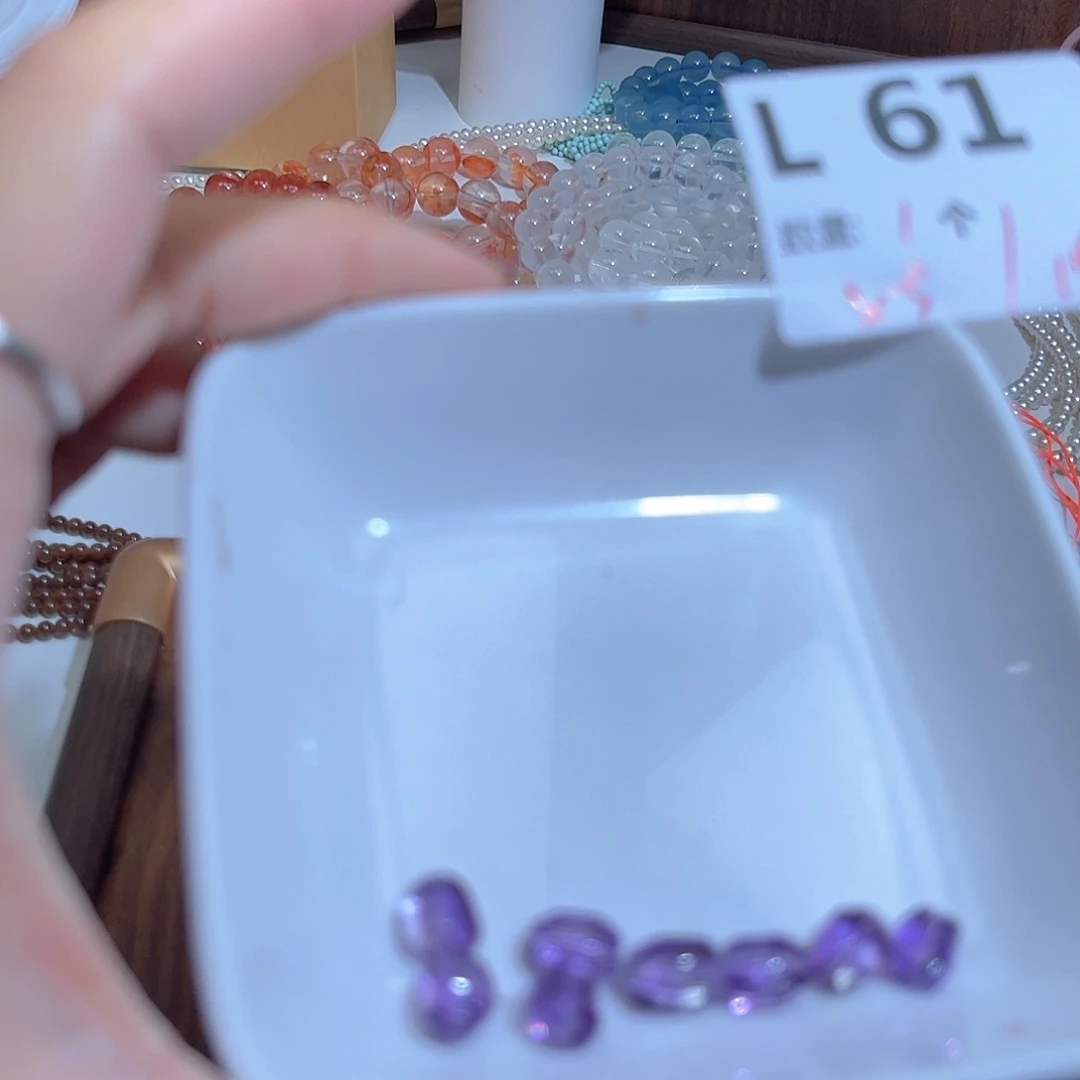 紫晶珠宝半成品银S925镶嵌L61。