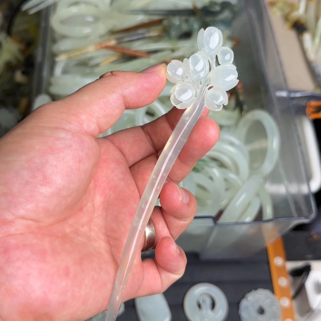 未镶嵌蛇纹石玉发饰