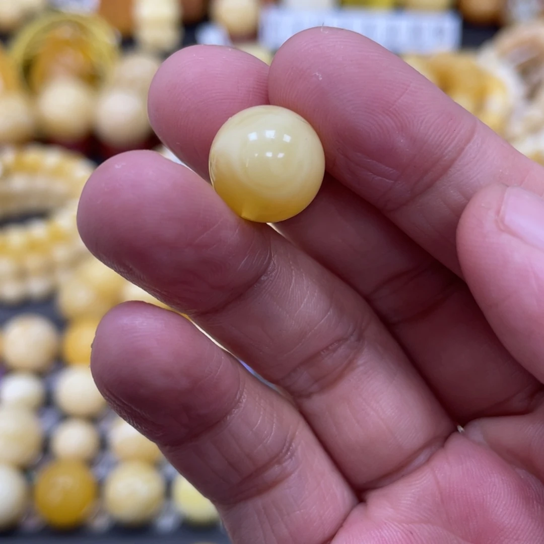 琥珀珠宝奇石未镶嵌13mm