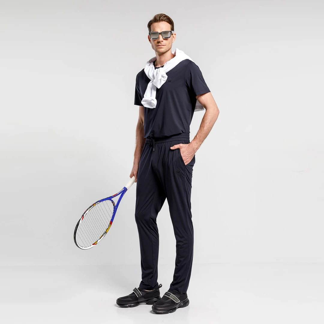 路卡迪龙春夏新款弹力快干透气轻薄休闲运动套装311223102AB