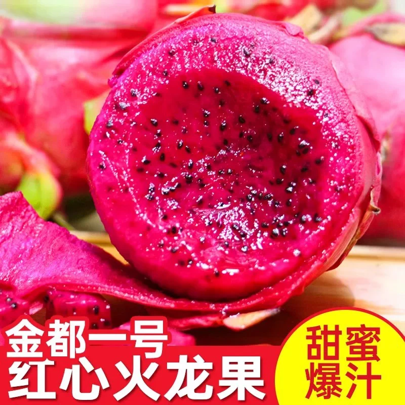 包邮 金都一号超甜新鲜 应季水果海南火龙果红心