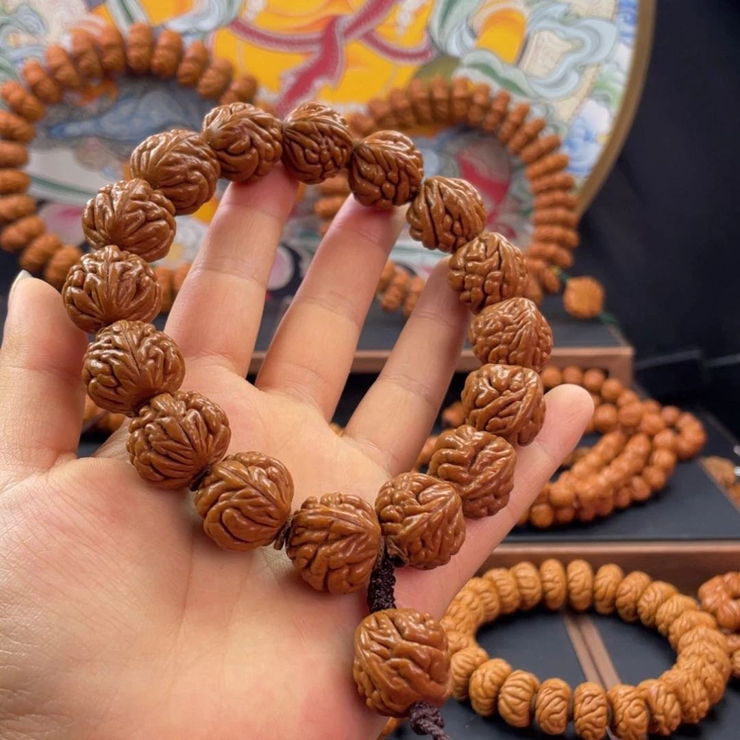 桃核手串龙纹桃核豹子头