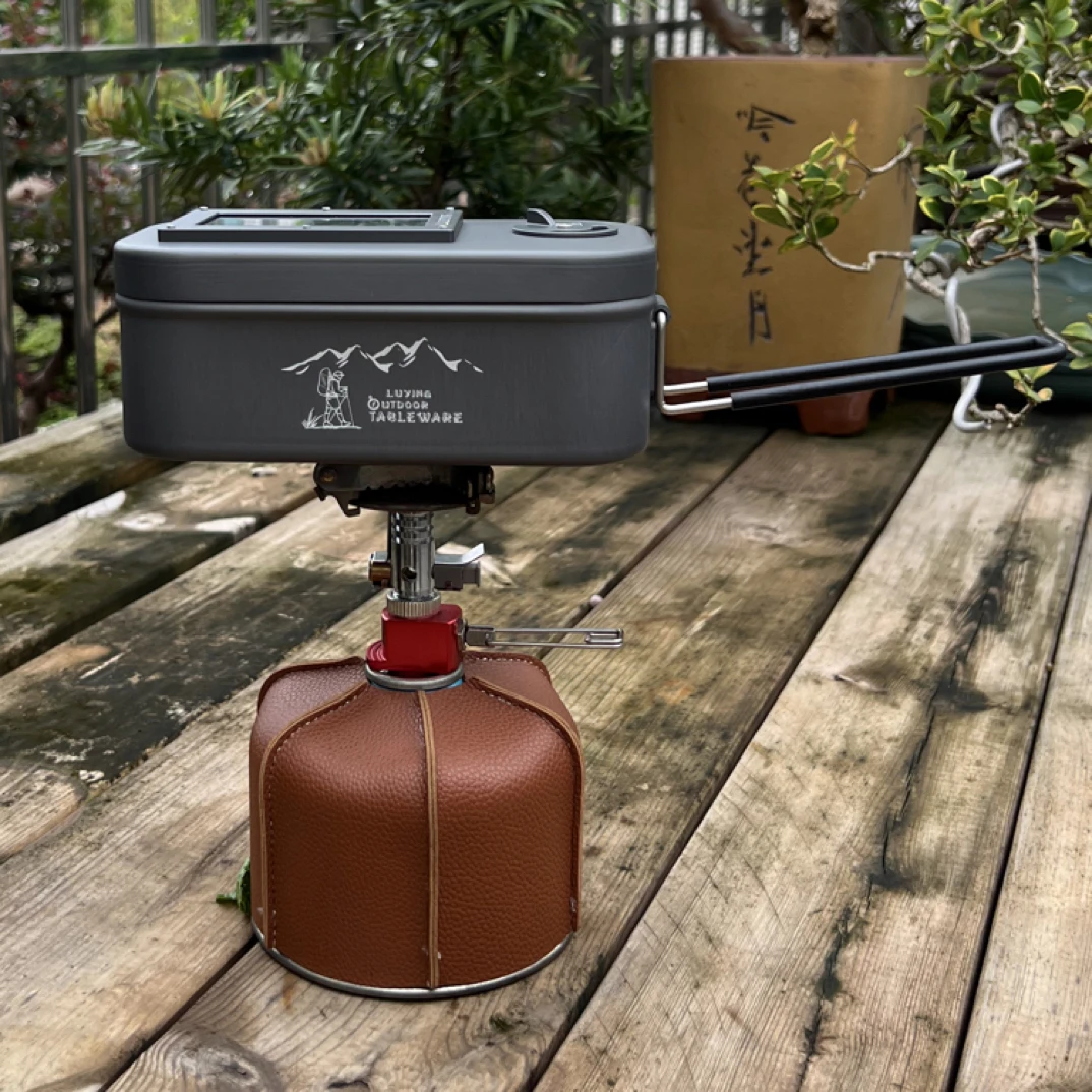 路萤硬质氧化铝800ml可控压户外饭盒户外露营徒步登山烹饪带泄压