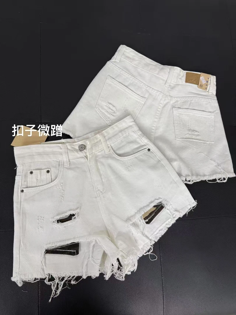 <迷彩口袋  牛仔热裤