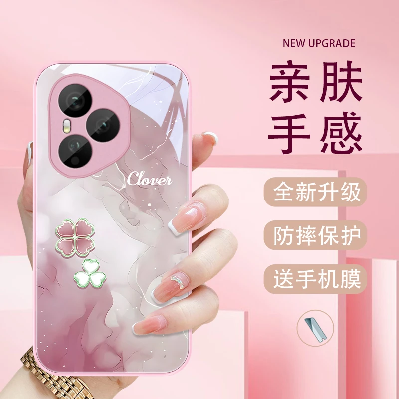 四叶爱心适用荣耀400Pro手机壳荣耀400可爱女款高级防摔网红新款